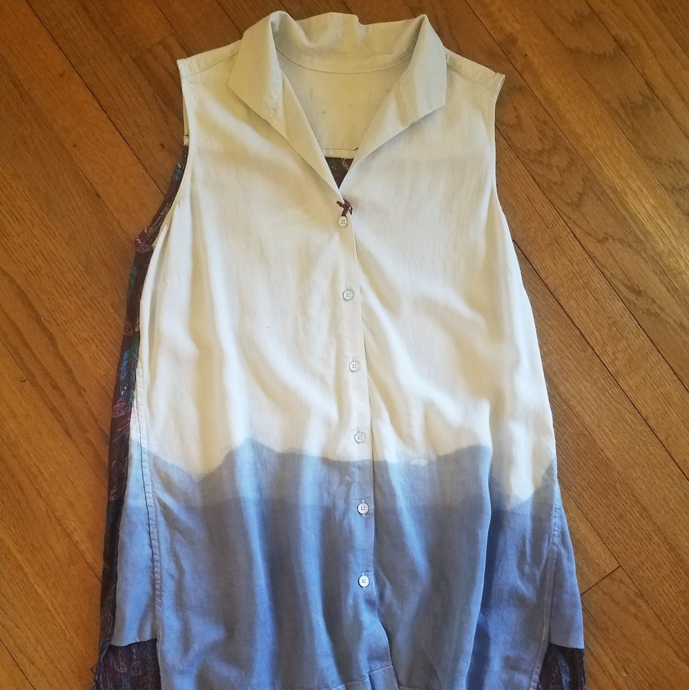 Refashioned denim top